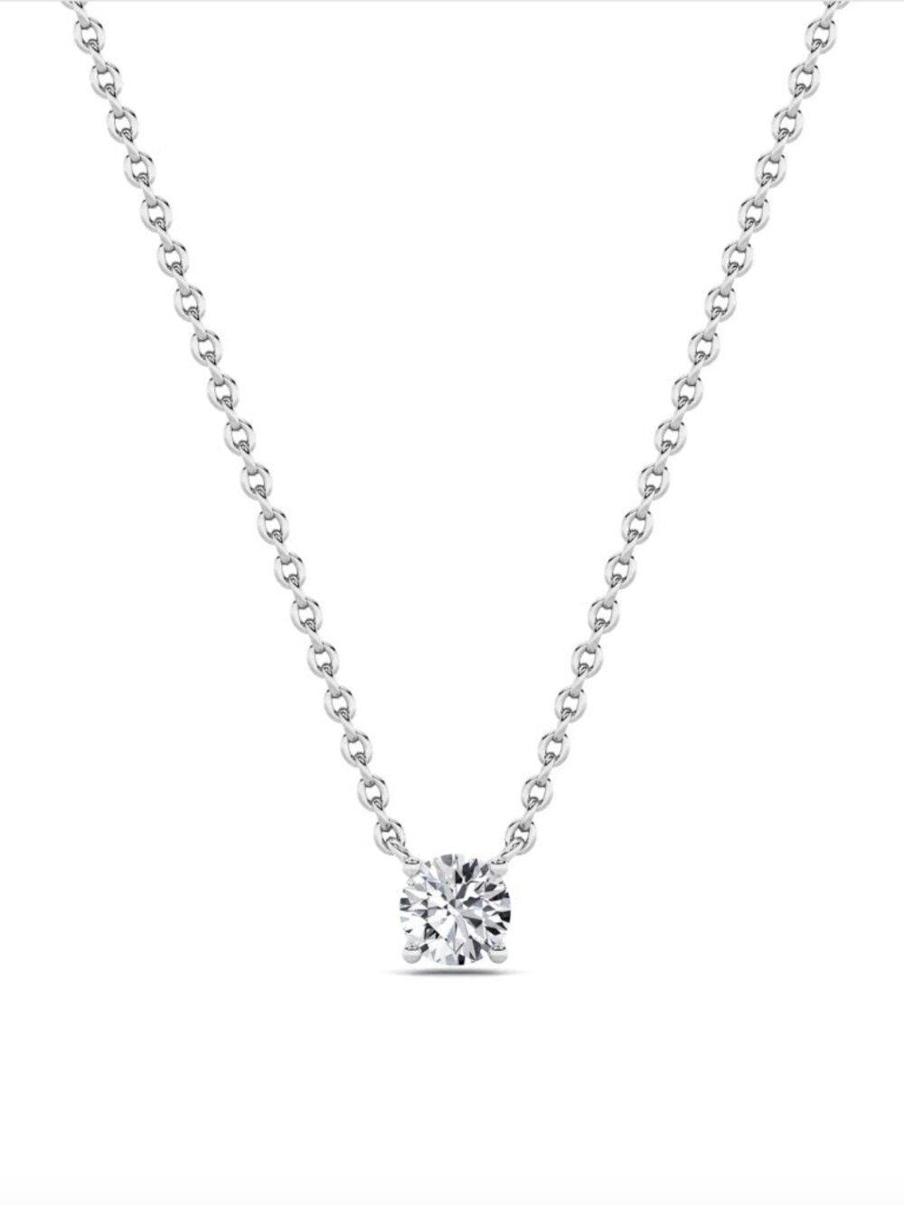 Rare Carat Lab Diamond Solitaire Necklace
